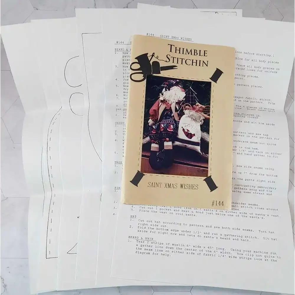 Thimble Stitchin Saint Xmas Wishes Pattern #144 - 24